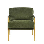 Fauteuil d'appoint rembourré Christopher Knight Home Varsts en bois et métal, style moderne