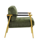 Fauteuil d'appoint rembourré Christopher Knight Home Varsts en bois et métal, style moderne