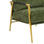 Fauteuil d'appoint rembourré Christopher Knight Home Varsts en bois et métal, style moderne