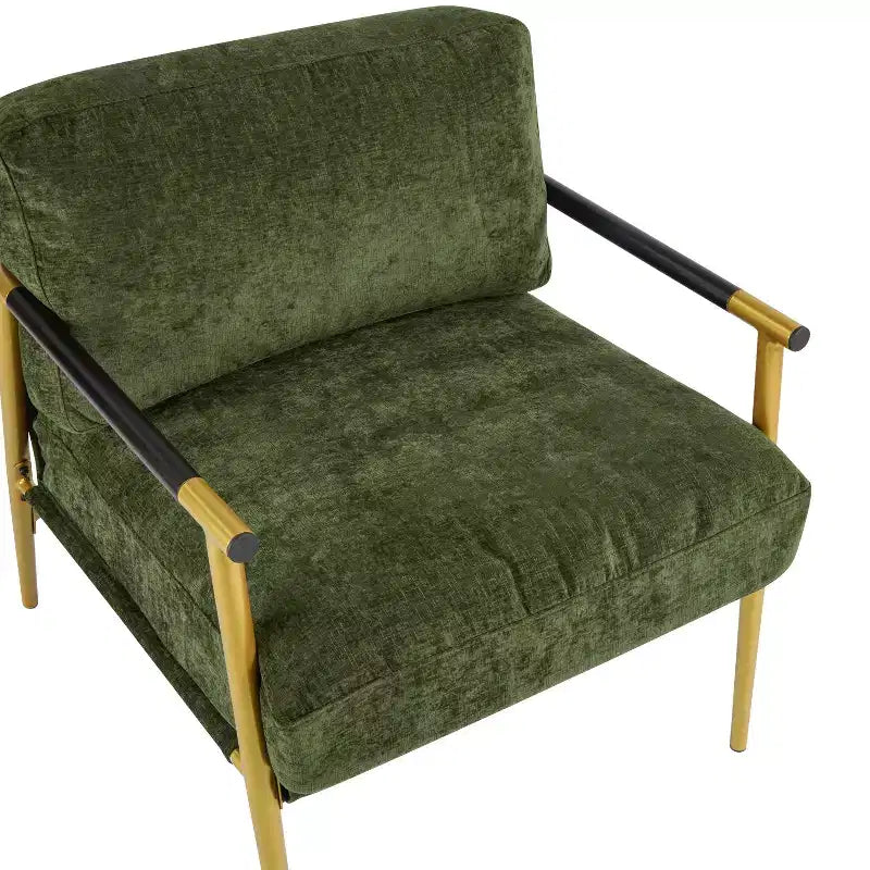 Fauteuil d'appoint rembourré Christopher Knight Home Varsts en bois et métal, style moderne