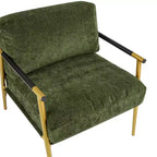 Fauteuil d'appoint rembourré Christopher Knight Home Varsts en bois et métal, style moderne