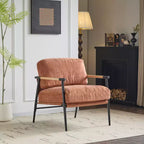 Fauteuil d'appoint rembourré Christopher Knight Home Varsts en bois et métal, style moderne
