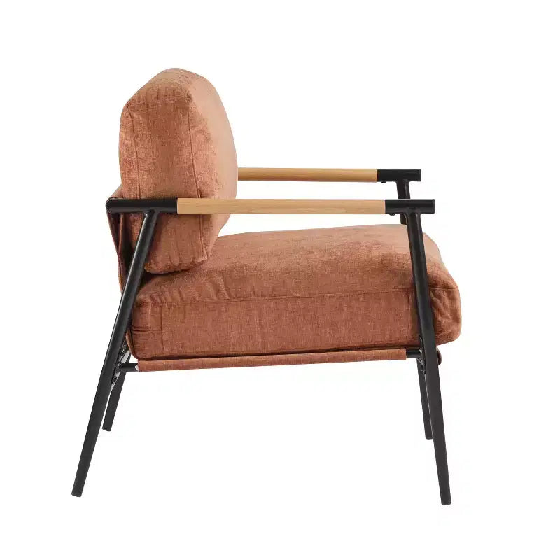 Fauteuil d'appoint rembourré Christopher Knight Home Varsts en bois et métal, style moderne