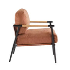 Fauteuil d'appoint rembourré Christopher Knight Home Varsts en bois et métal, style moderne