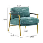 Fauteuil d'appoint rembourré Christopher Knight Home Varsts en bois et métal, style moderne