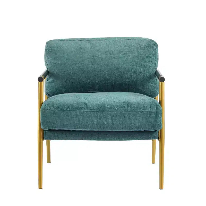 Fauteuil d'appoint rembourré Christopher Knight Home Varsts en bois et métal, style moderne