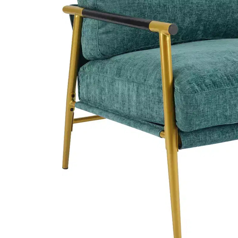 Fauteuil d'appoint rembourré Christopher Knight Home Varsts en bois et métal, style moderne