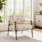 Fauteuil d'appoint rembourré Christopher Knight Home Varsts en bois et métal, style moderne