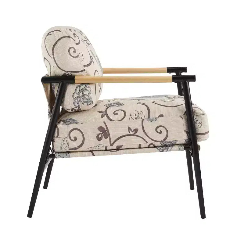 Fauteuil d'appoint rembourré Christopher Knight Home Varsts en bois et métal, style moderne