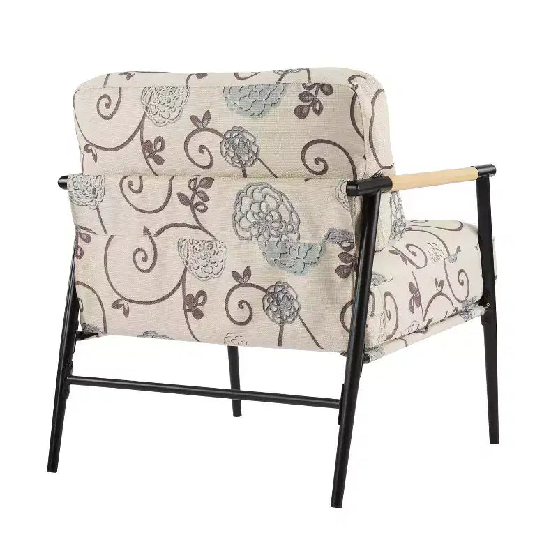 Fauteuil d'appoint rembourré Christopher Knight Home Varsts en bois et métal, style moderne