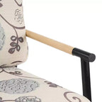 Fauteuil d'appoint rembourré Christopher Knight Home Varsts en bois et métal, style moderne