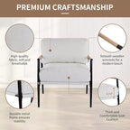 Fauteuil d'appoint rembourré Christopher Knight Home Varsts en bois et métal, style moderne