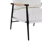 Fauteuil d'appoint rembourré Christopher Knight Home Varsts en bois et métal, style moderne