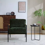 Fauteuil d'appoint rembourré Christopher Knight Home Varsts en bois et métal, style moderne