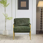 Fauteuil d'appoint rembourré Christopher Knight Home Varsts en bois et métal, style moderne