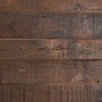 Table basse Wilton en bois brun avec 12 tiroirs en métal noir