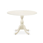 East West Furniture 5 Piece Dining Room Table Set- a Round Kitchen Table and 4 Dining Chairs, (Finish Options)