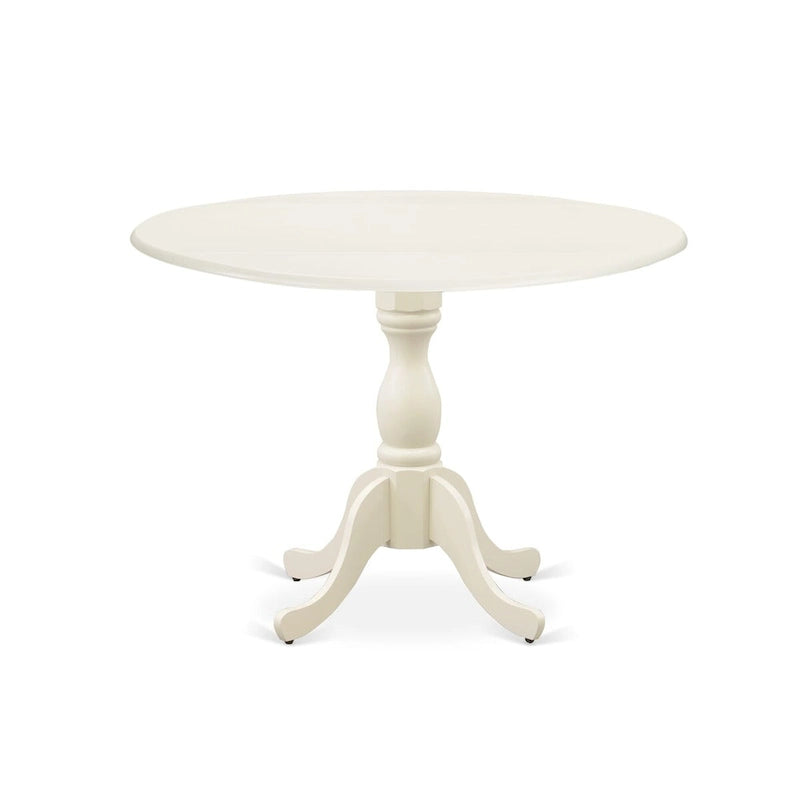 East West Furniture 5 Piece Dining Room Table Set- a Round Kitchen Table and 4 Dining Chairs, (Finish Options)