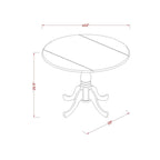 East West Furniture 5 Piece Dining Room Table Set- a Round Kitchen Table and 4 Dining Chairs, (Finish Options)