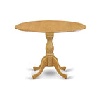 East West Furniture 5 Piece Dining Room Table Set- a Round Kitchen Table and 4 Dining Chairs, (Finish Options)