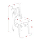 East West Furniture 5 Piece Dining Room Table Set- a Round Kitchen Table and 4 Dining Chairs, (Finish Options)