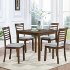 Table à manger carrée en bois, Table de cuisine pour petit espace, Table à manger pour 4 personnes