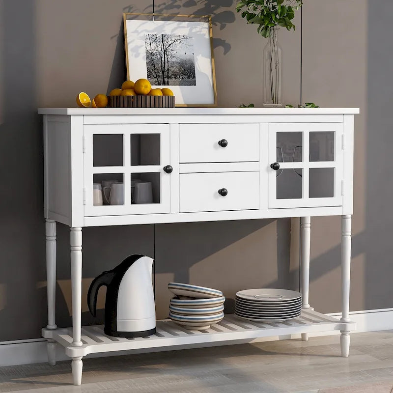 Buffet Storage Cabinet with Bottom Shelf