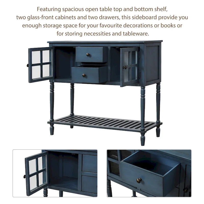 Buffet Storage Cabinet with Bottom Shelf
