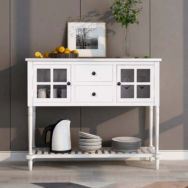Buffet Storage Cabinet with Bottom Shelf
