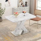 Table à manger carrée extensible moderne pour cuisine