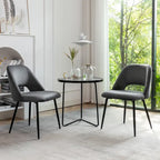 Porthos Home Orde Velvet Dining Chairs with Steel Legs, Set of 2
