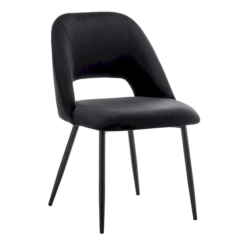 Porthos Home Orde Velvet Dining Chairs with Steel Legs, Set of 2