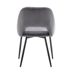 Porthos Home Orde Velvet Dining Chairs with Steel Legs, Set of 2