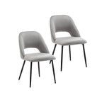 Porthos Home Orde Velvet Dining Chairs with Steel Legs, Set of 2