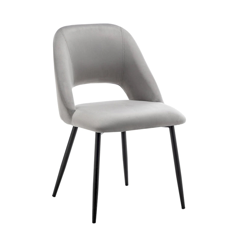 Porthos Home Orde Velvet Dining Chairs with Steel Legs, Set of 2