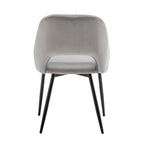Porthos Home Orde Velvet Dining Chairs with Steel Legs, Set of 2