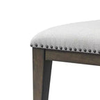 Chaises de salle à manger rembourrées Roundhill Furniture Grant avec garniture cloutée, beiges, ensemble de 2,