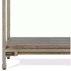 Table d'appoint de salon Roundhill Furniture Corbeta avec cadre en métal, plateau en bois et étagère, Graphite vieilli