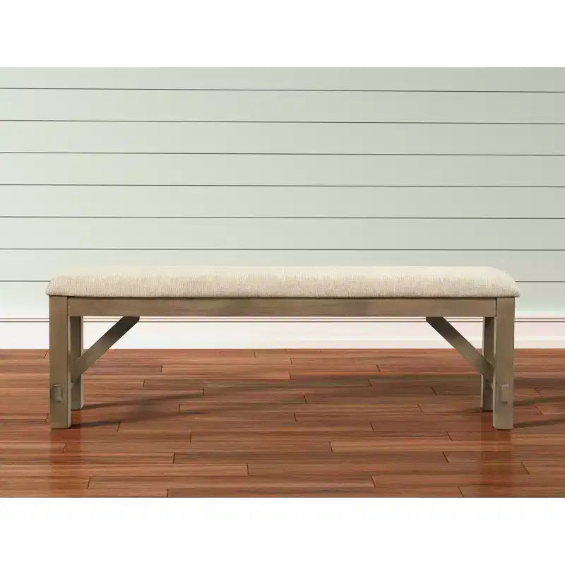 Banc de salle à manger rembourré en tissu Raven Wood de Roundhill Furniture