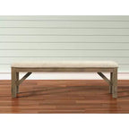 Banc de salle à manger rembourré en tissu Raven Wood de Roundhill Furniture