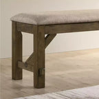 Banc de salle à manger rembourré en tissu Raven Wood de Roundhill Furniture