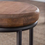 Tabouret de bar classique Christopher Knight Home Victoria en bois et métal de 76 cm avec repose-pieds, marron/noir