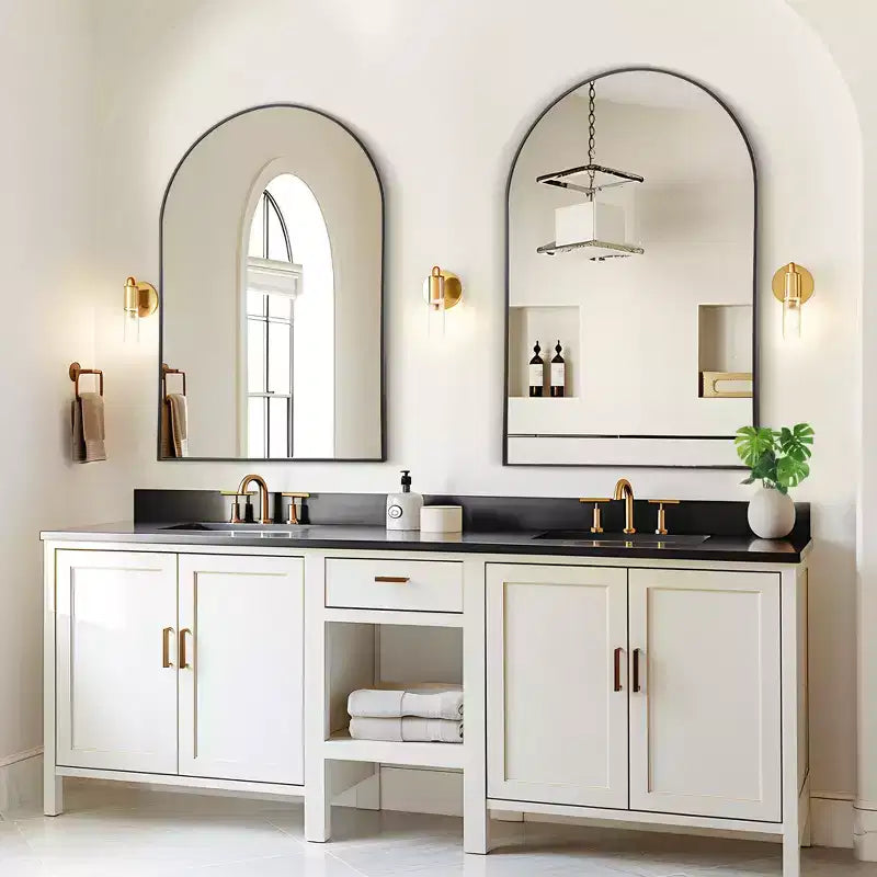 Dovelina Modern Arch Wall Mirrors for Bathroom Vanity Mirror(Set of 2)