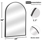 Dovelina Modern Arch Wall Mirrors for Bathroom Vanity Mirror(Set of 2)