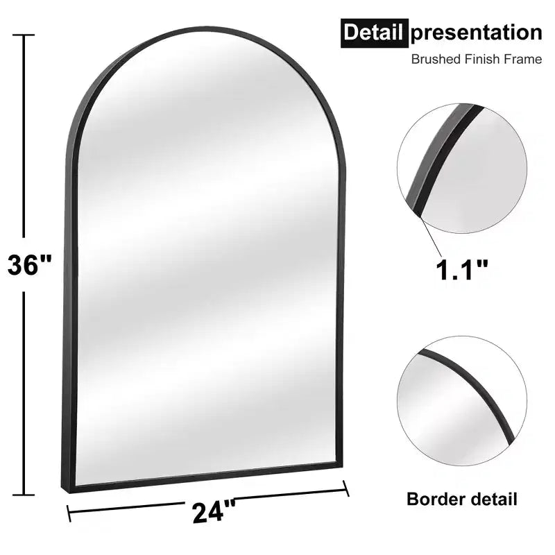 Dovelina Modern Arch Wall Mirrors for Bathroom Vanity Mirror(Set of 2)