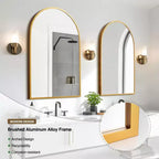 Dovelina Modern Arch Wall Mirrors for Bathroom Vanity Mirror(Set of 2)