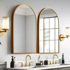 Dovelina Modern Arch Wall Mirrors for Bathroom Vanity Mirror(Set of 2)
