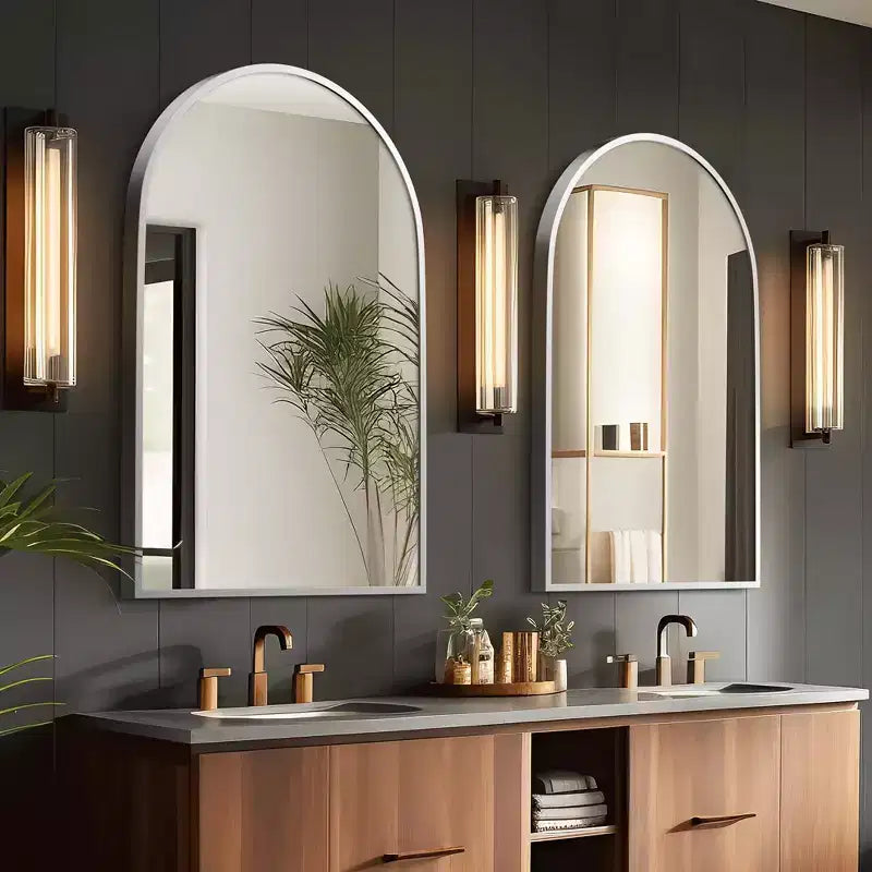 Dovelina Modern Arch Wall Mirrors for Bathroom Vanity Mirror(Set of 2)