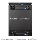 Classeur vertical mince de 11,8 po, classeur mobile à 3 tiroirs pour bureau à domicile, organisateur de documents peu encombrant avec serrure