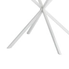 Table à manger ronde à pieds croisés, 47,24 po, style moderne